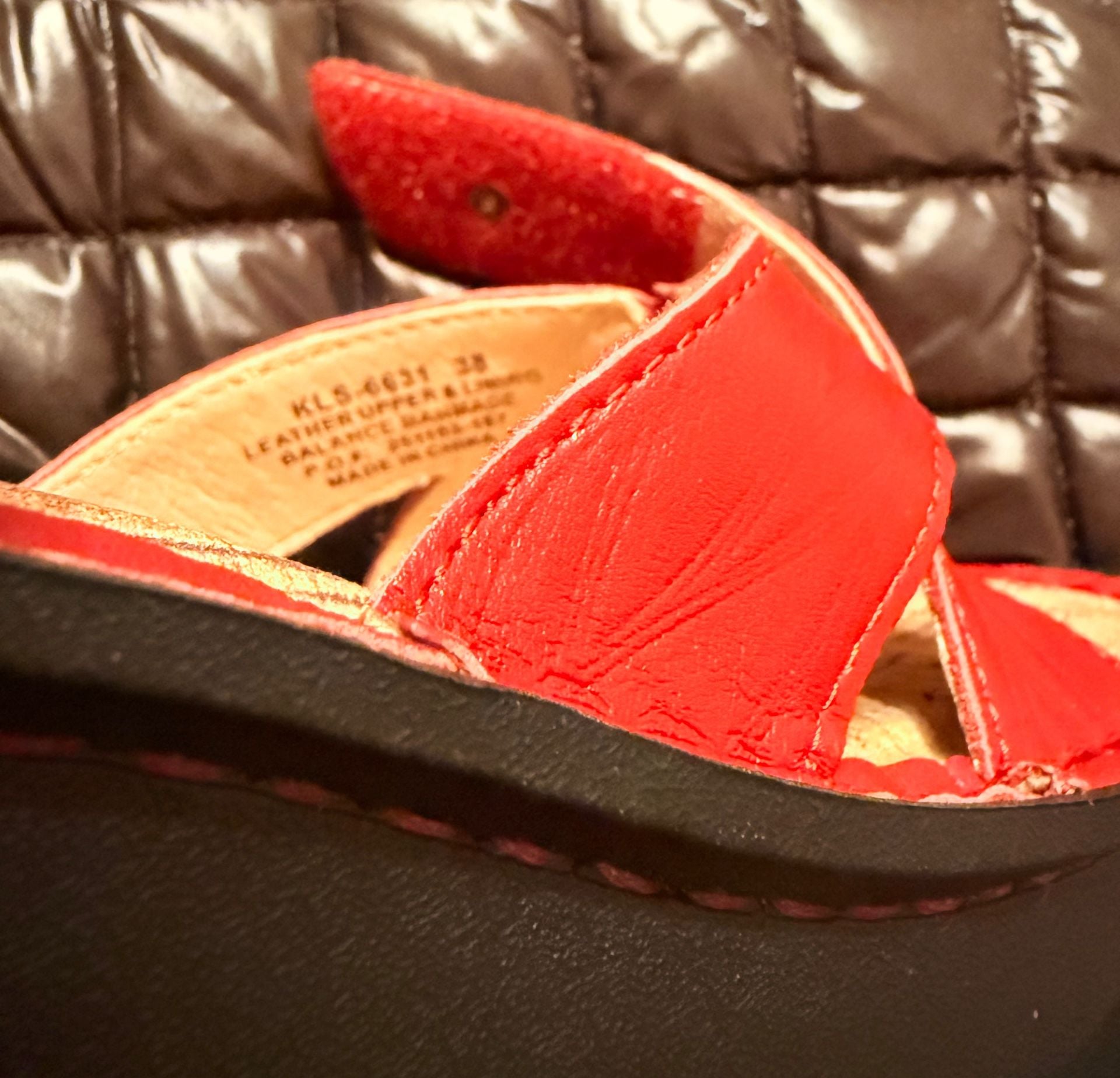 Alegria Red Sandals Wedge Shoes 8