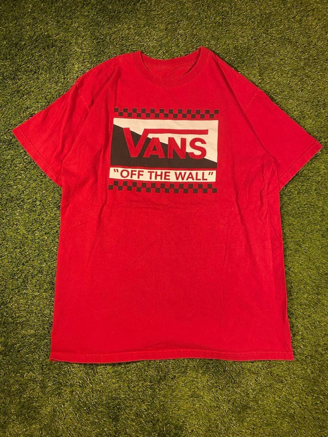 Vans Graphic T-Shirt Red Off The Wall Logo 2