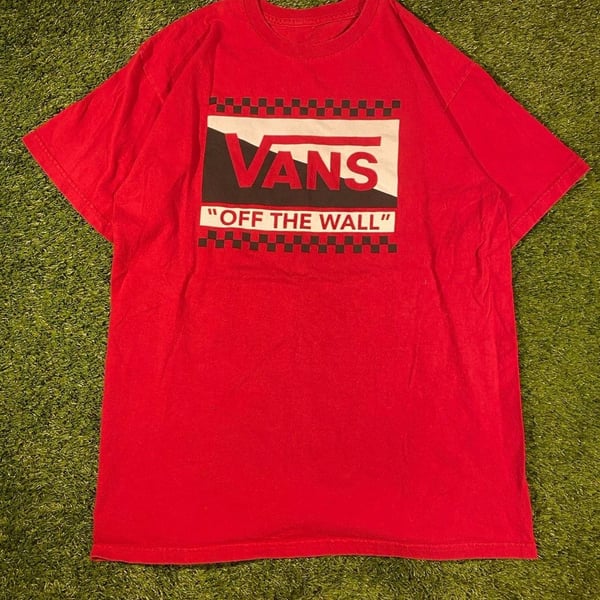 Vans Graphic T-Shirt Red Off The Wall Logo