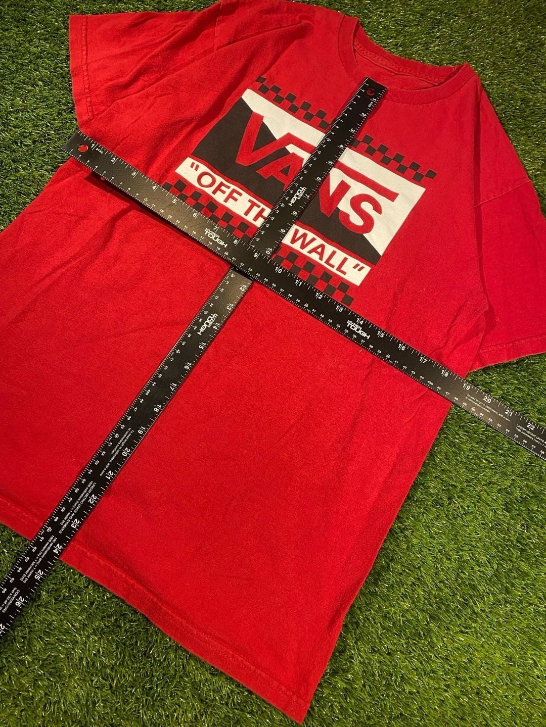 Vans Graphic T-Shirt Red Off The Wall Logo 3