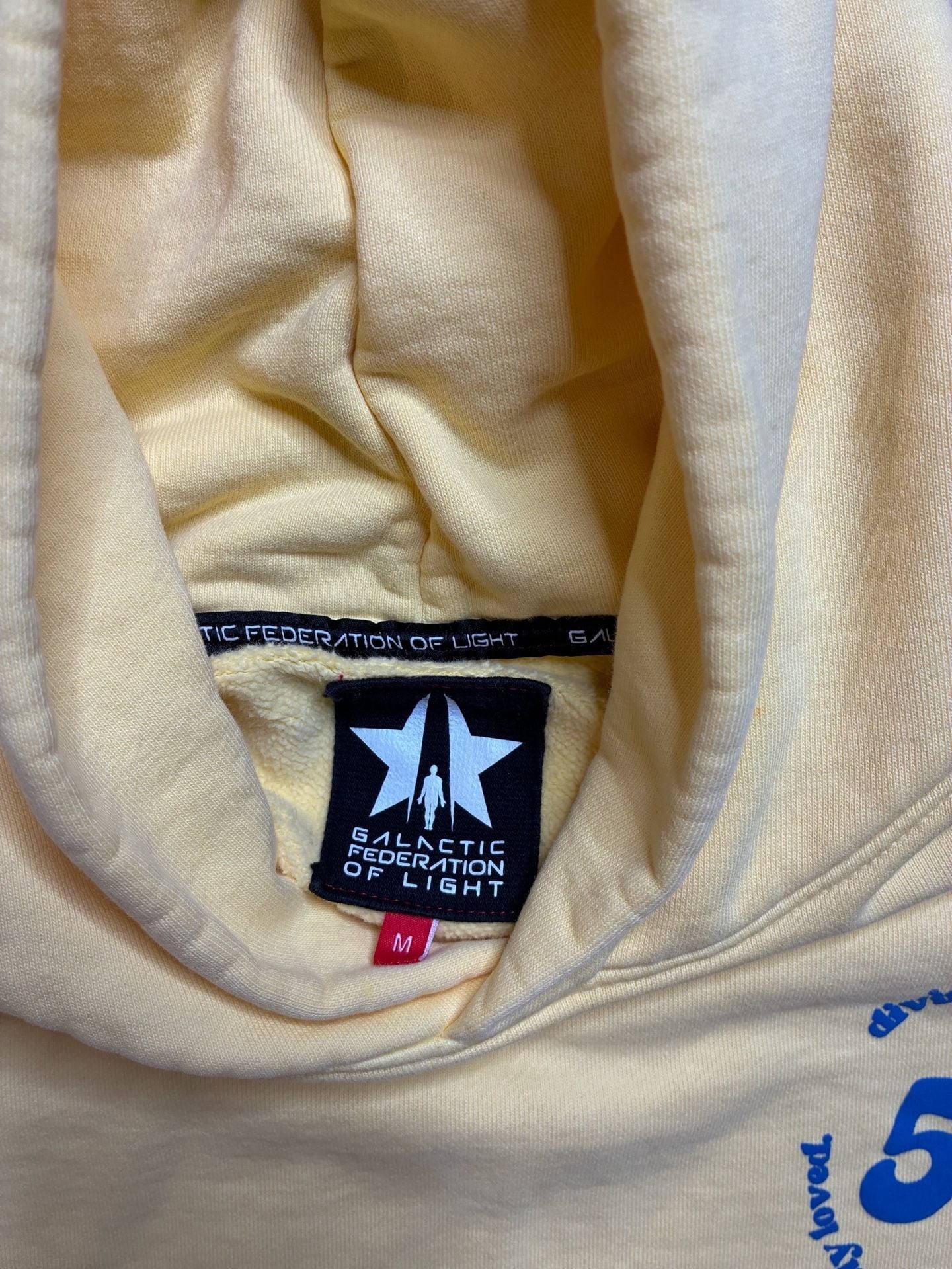 Galactic Federation Of Light 555 Hoodie Size M Yellow 4