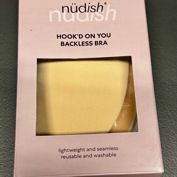 WU92 Size B Nüdish Hookd On You Backless Adhesive Bra Nude,