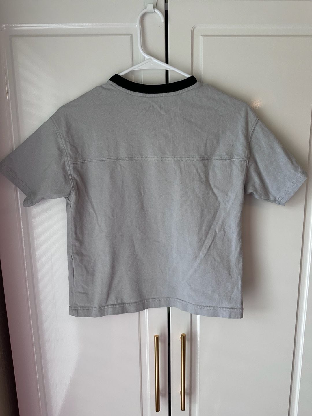 Gap Kids Mickey Mouse Varsity T-Shirt Kids Size L Gray Disney Graphic 2