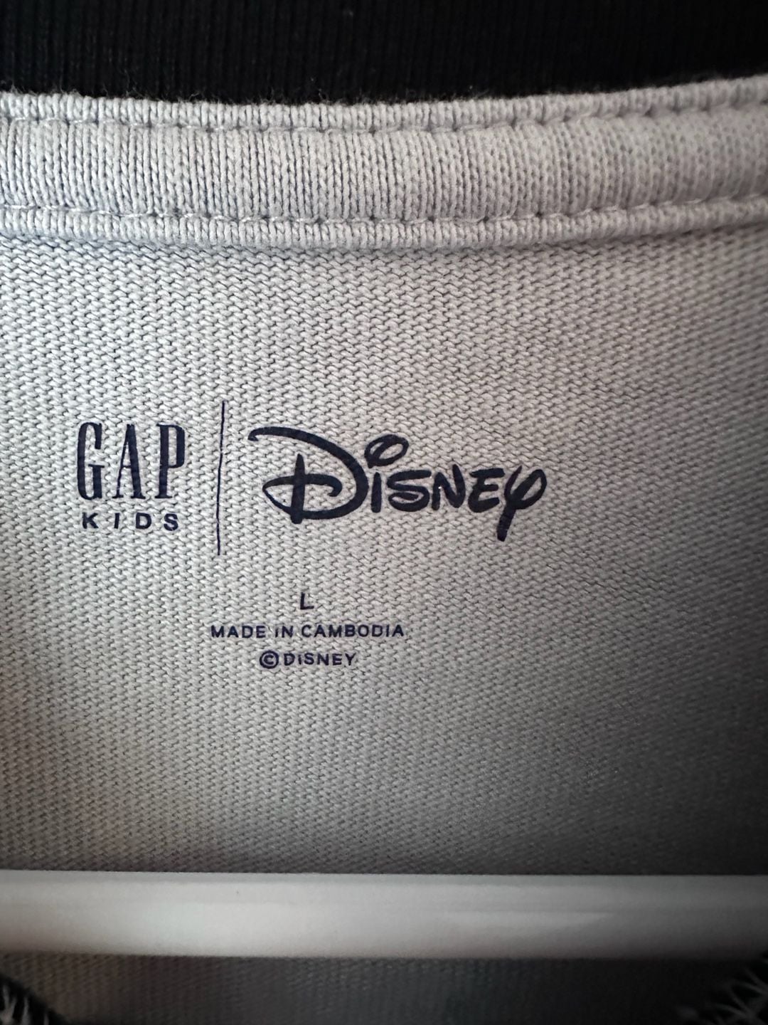 Gap Kids Mickey Mouse Varsity T-Shirt Kids Size L Gray Disney Graphic 3