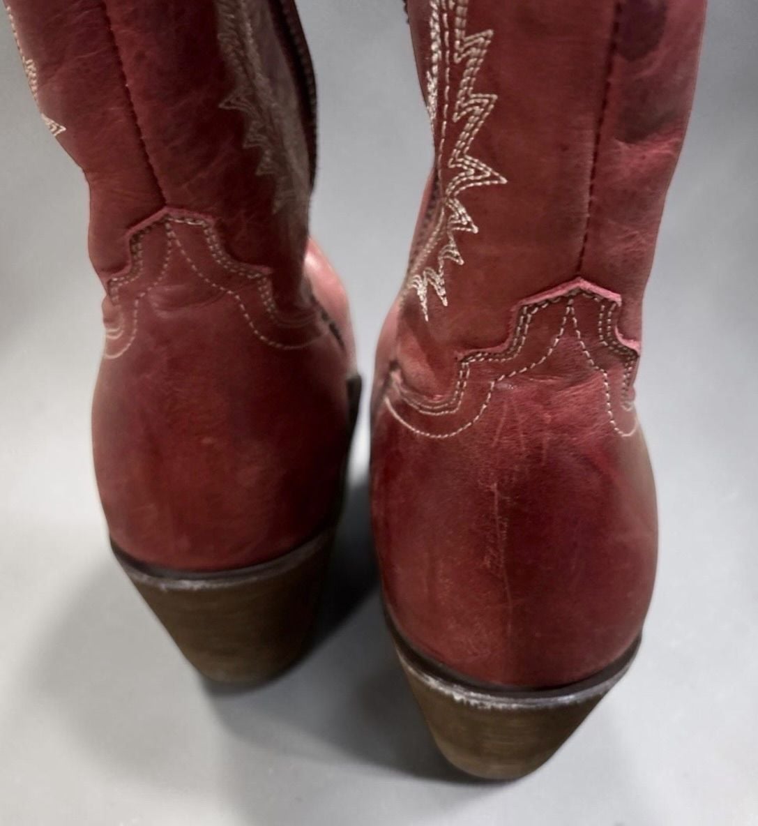 Corral E1318 Red Embroidery Tall Top Snip Toe Cowboy Boots size 8 M 8