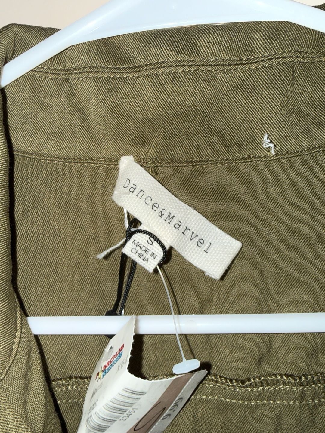 Dance & Marvel Romper Size S Olive Green Long Sleeve Utility 3