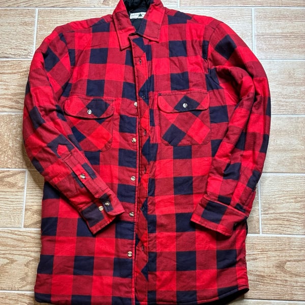 Vintage Northwest Territories Quilted Lined Flannel Shirt/Jacket Size S