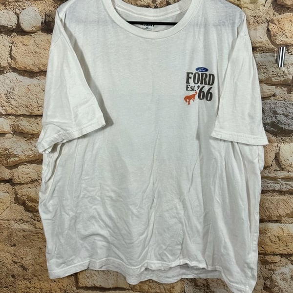 Old Navy Ford T-Shirt Size XXL White Built For The Wild West Graphic Tee