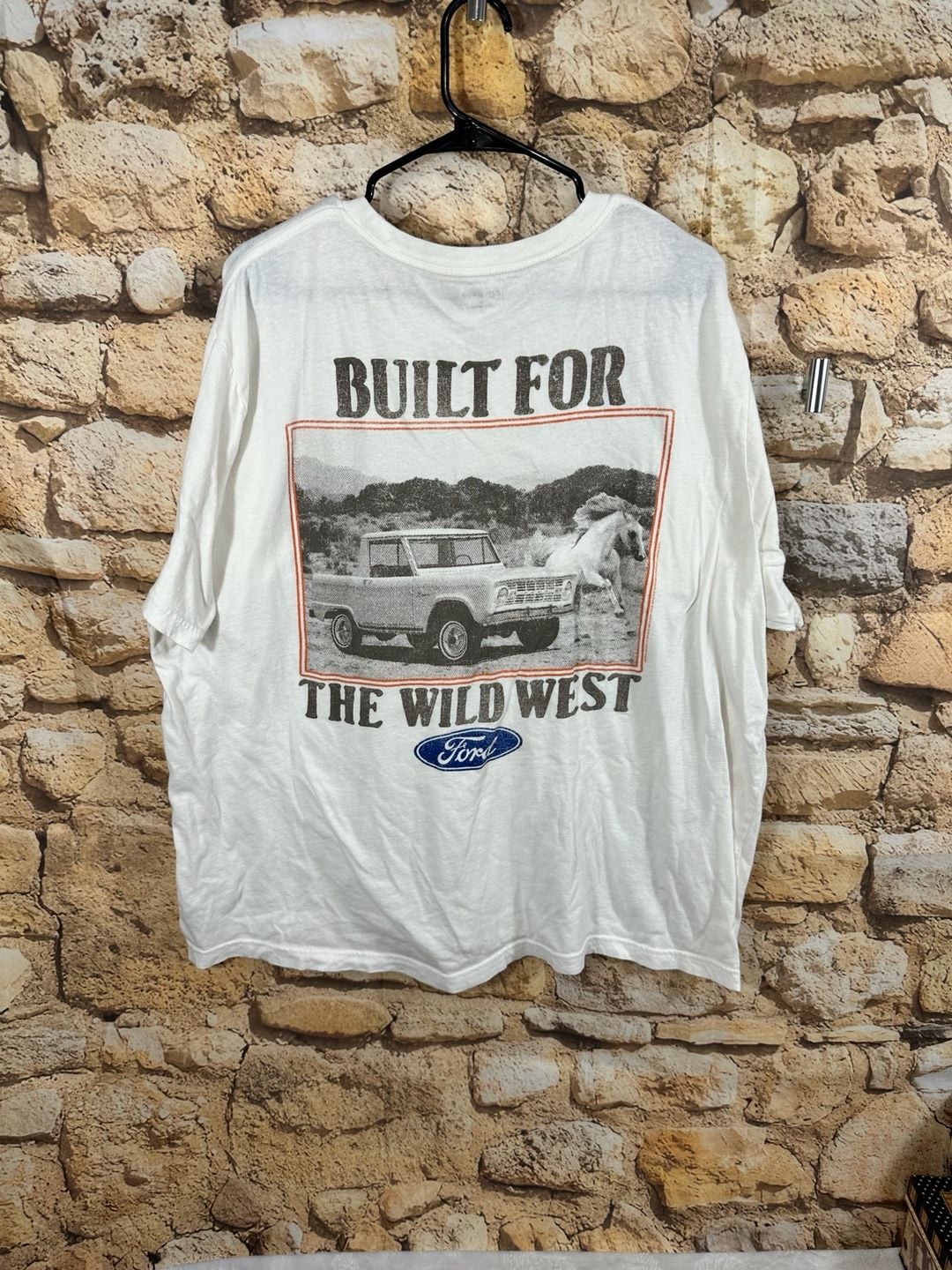 Old Navy Ford T-Shirt Size XXL White Built For The Wild West Graphic Tee 5