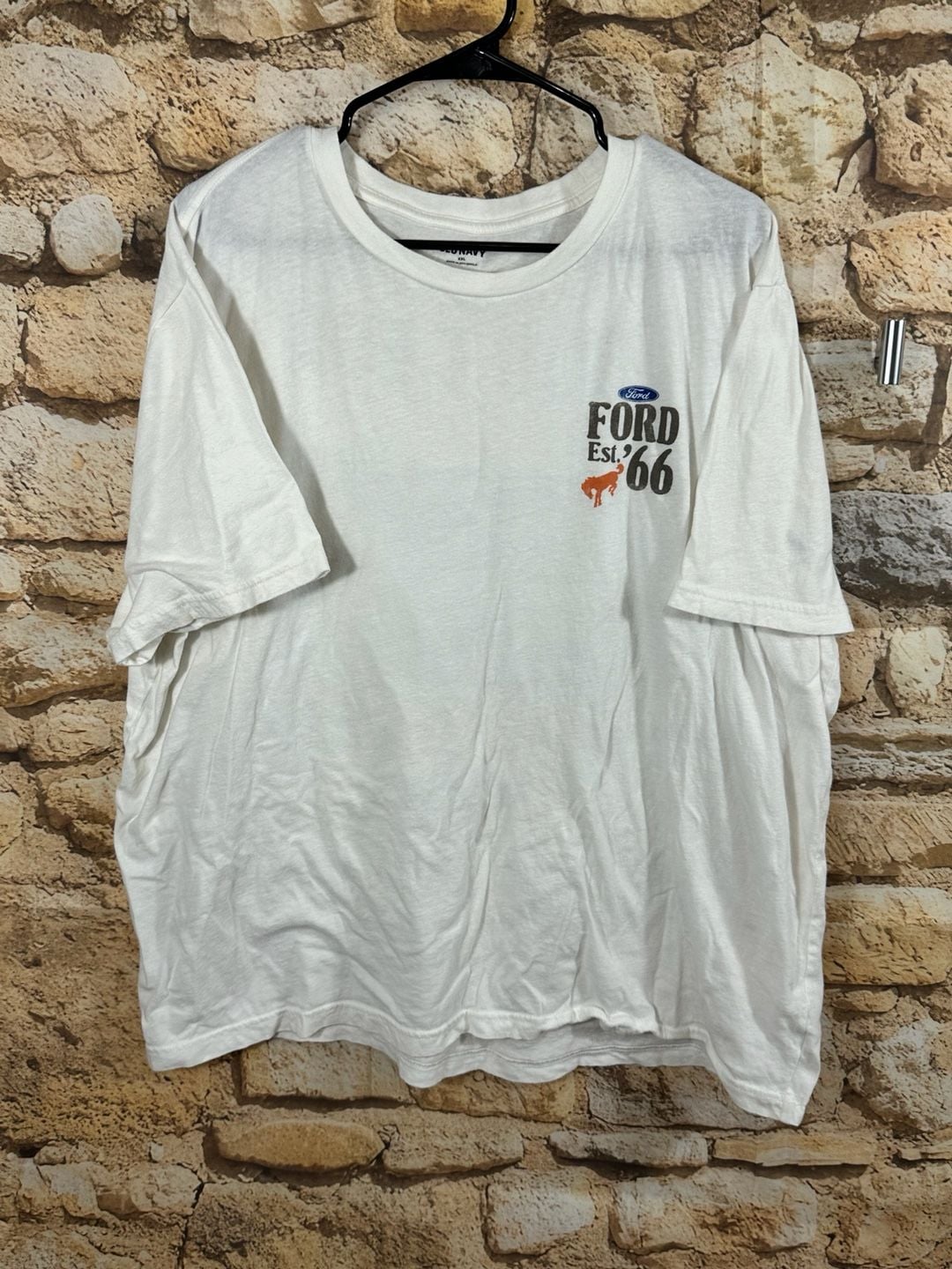 Old Navy Ford T-Shirt Size XXL White Built For The Wild West Graphic Tee 6