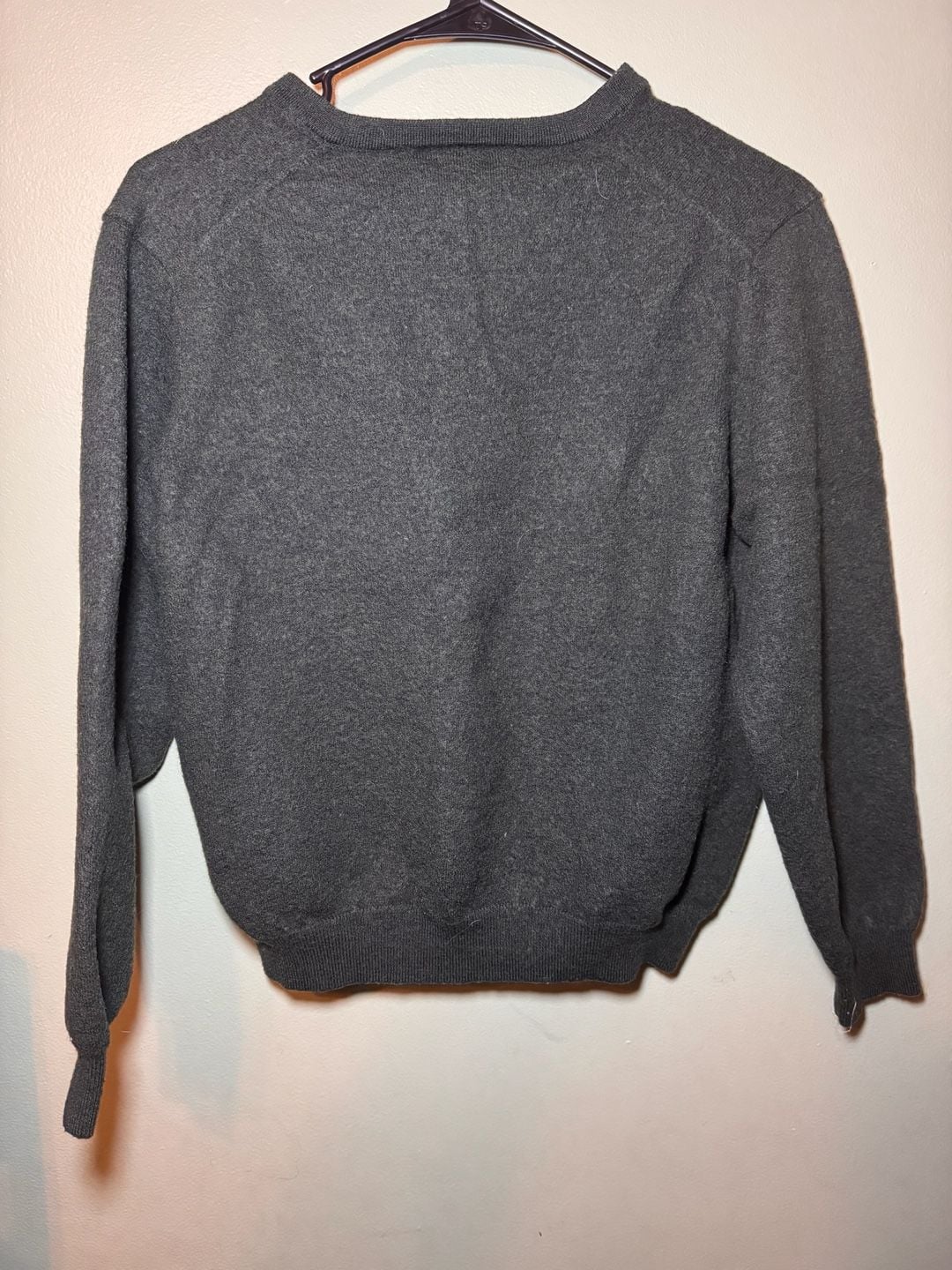 Brooks Brothers Boys Large L Dark Forest Green Merino Wool Blend V-Neck Sweater 4