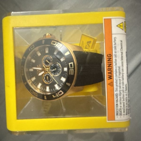 Invicta Pro Diver Chronograph Gold Black Watch New