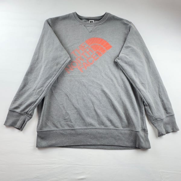 The North Face Crewneck Sweatshirt Gray Orange Logo