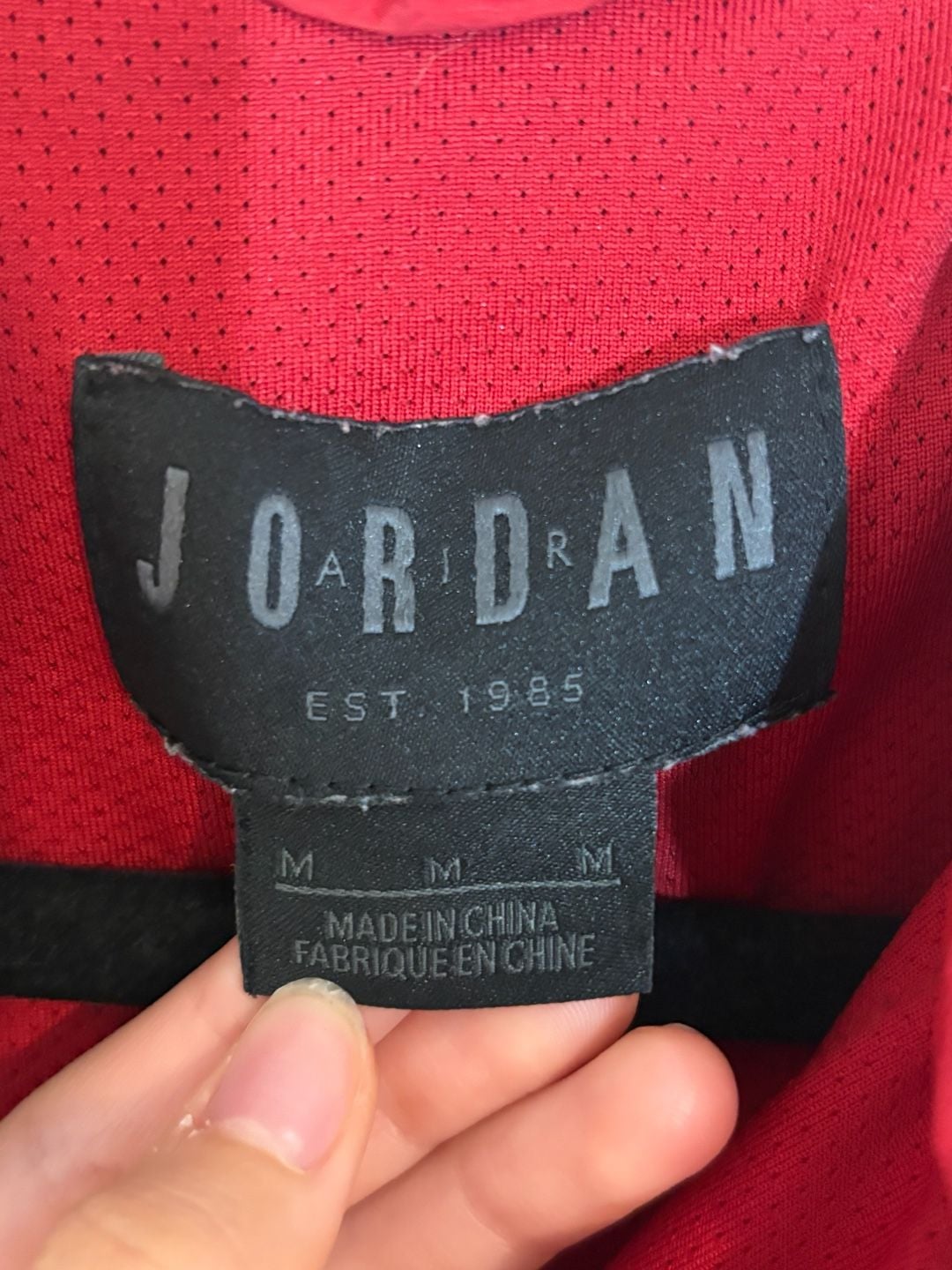 Jordan Windbreaker Jacket Size M Red Black Full Zip Hooded Jumpman 4