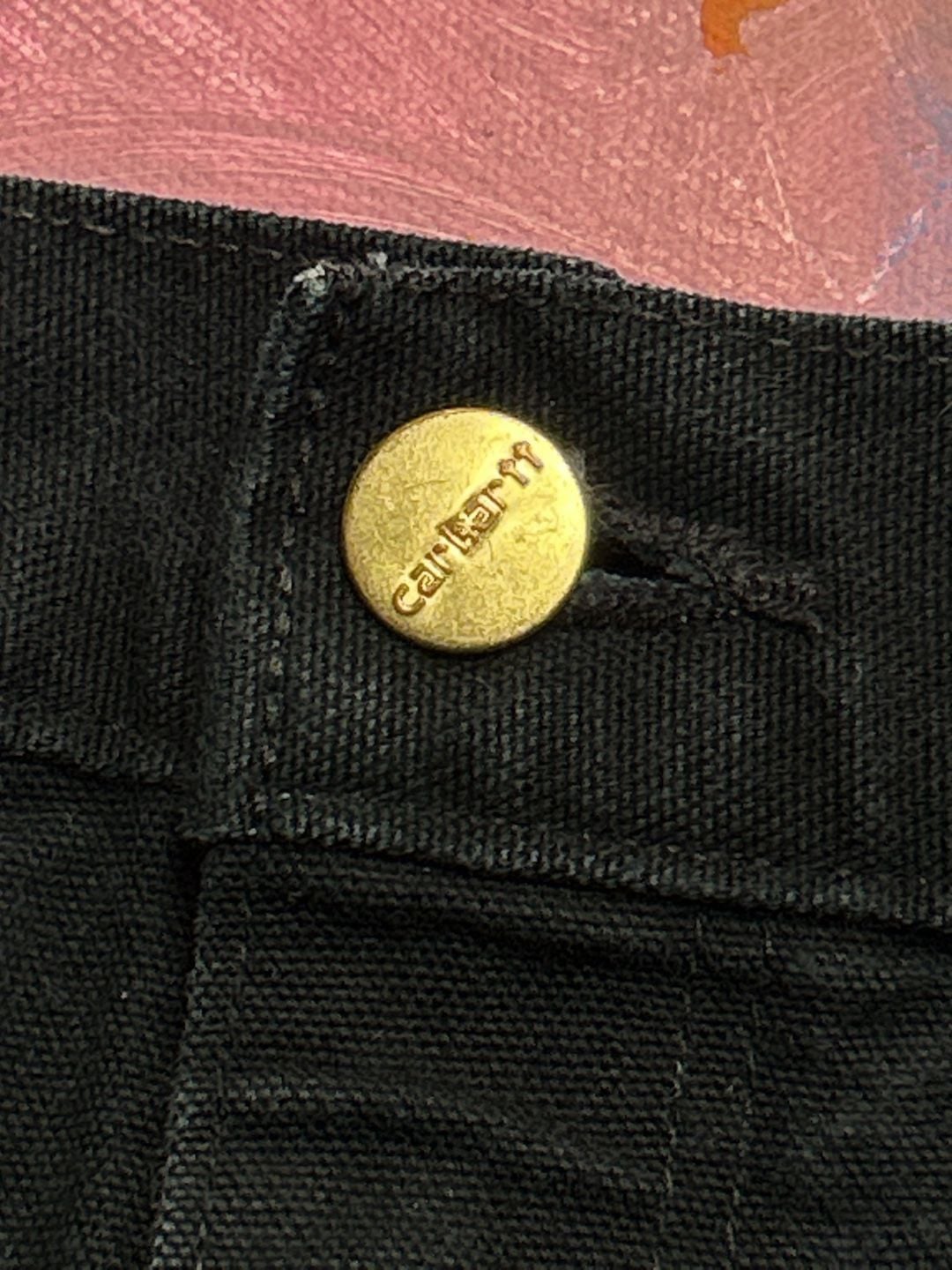 Carhartt B01 Double-Front Work Pants Size 42x32 Black Duck Cotton 4