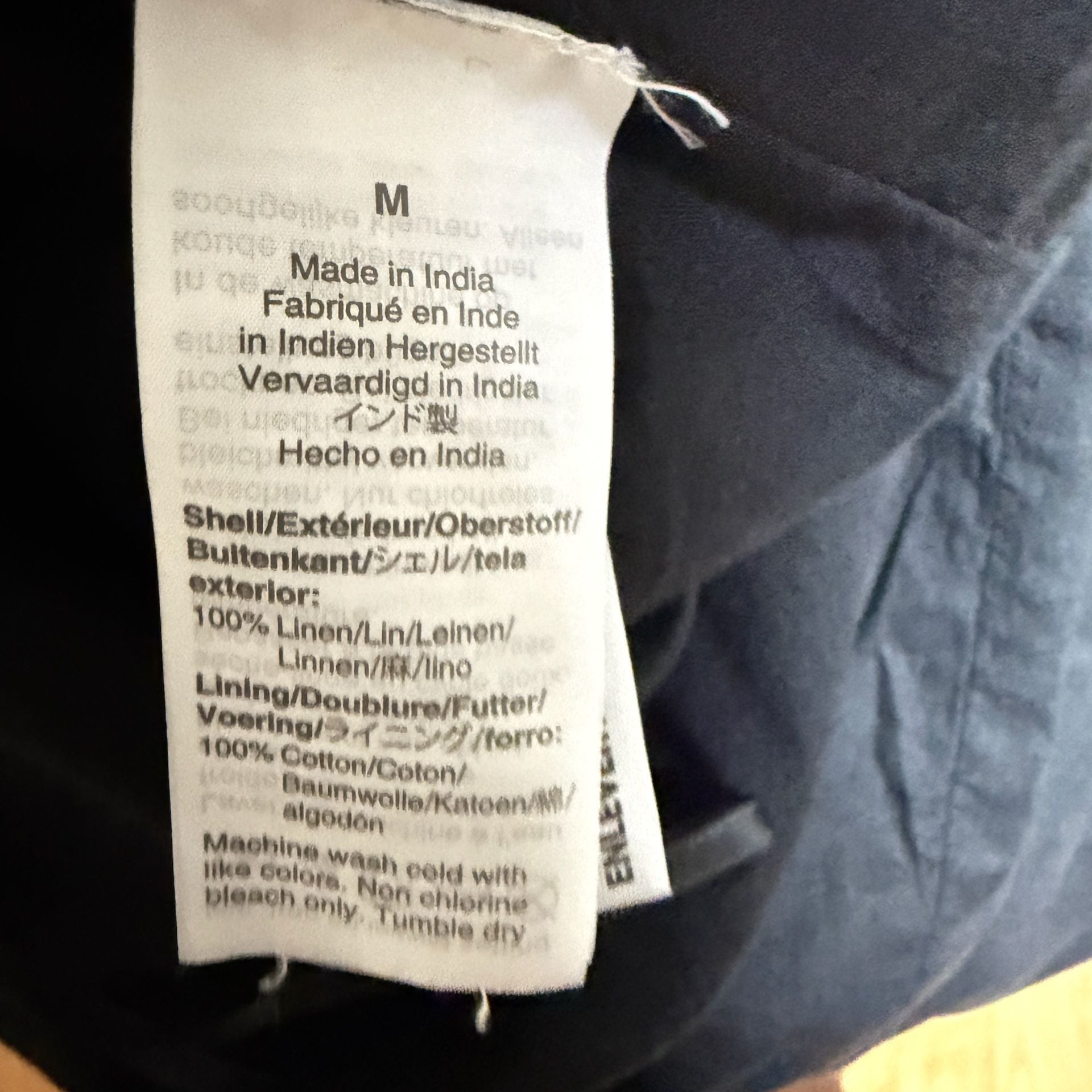 J. Crew 100% Linen Pull-On Skirt Black Elastic Waist Pocket 6