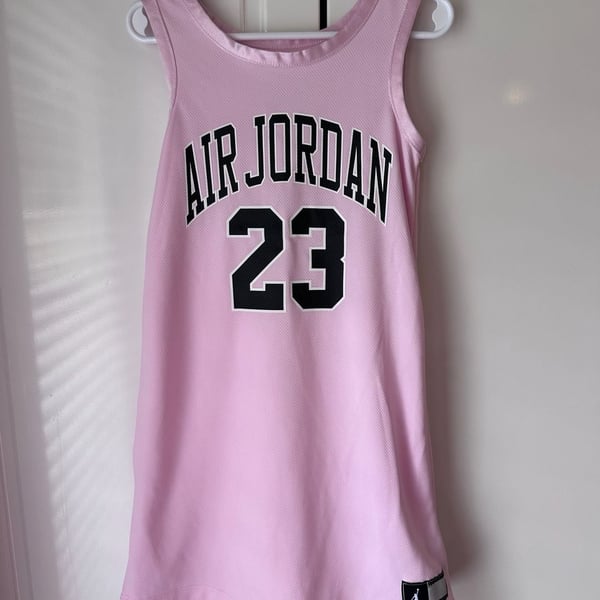 Jordan 23 Jersey Dress Size 5-6 Yrs Pink Foam Mesh