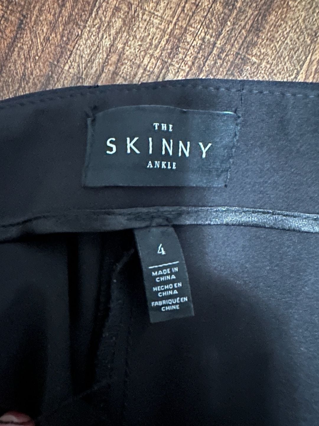 White House Black Market The Skinny Ankle Size 4 Black Pants 2
