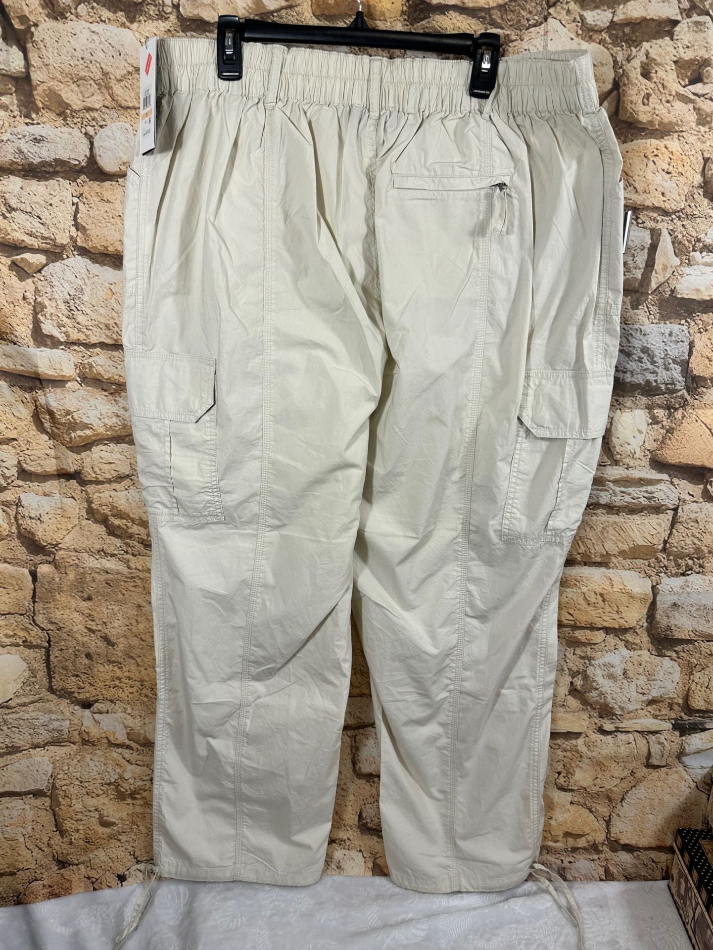 DKNY Cargo Pants Size 2X It City Khaki Utility Drawstring Waist 7