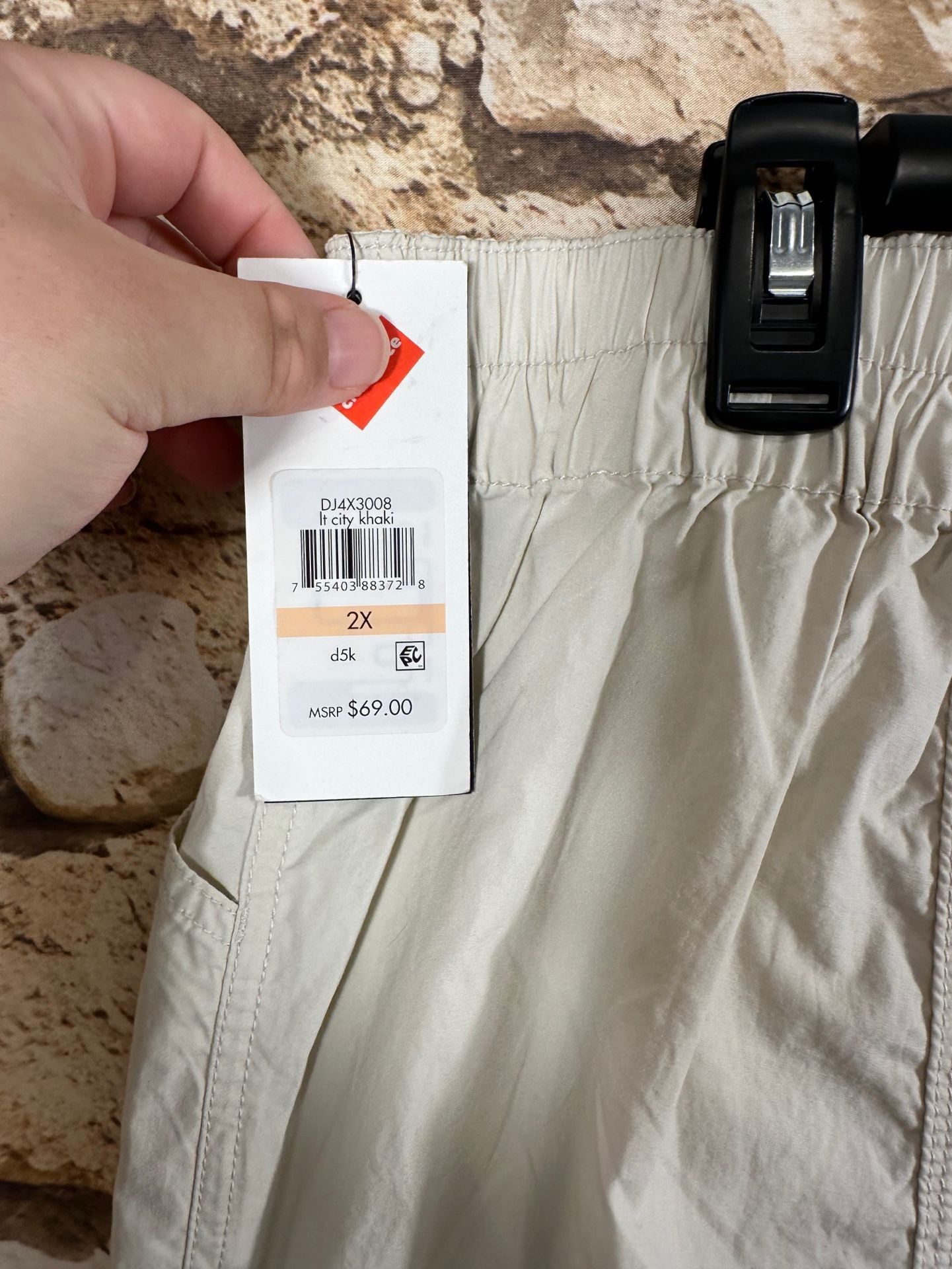DKNY Cargo Pants Size 2X It City Khaki Utility Drawstring Waist 9