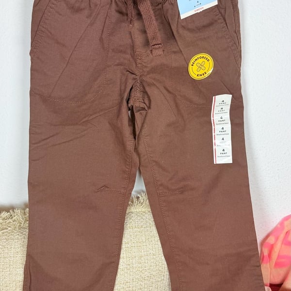 Cat & Jack Straight Pants Size 4 Brown