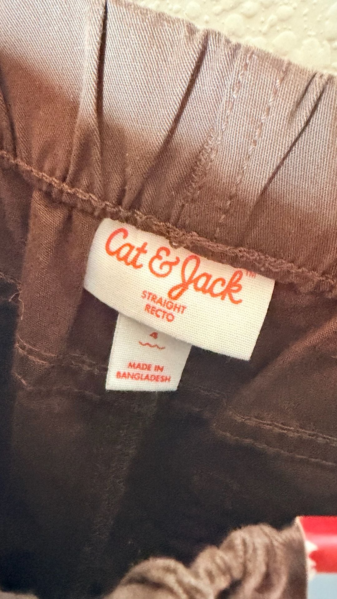Cat & Jack Straight Pants Size 4 Brown 3
