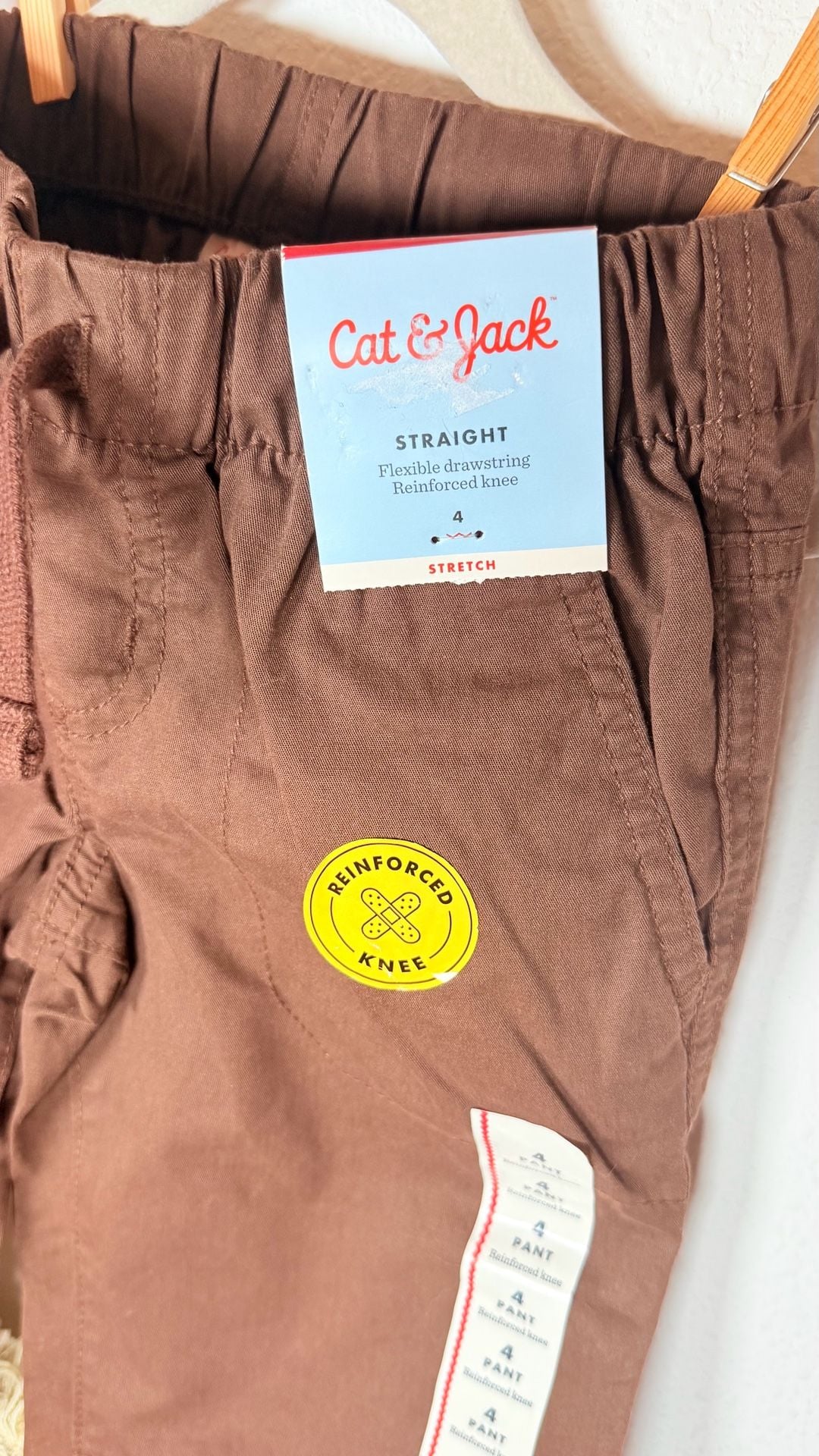 Cat & Jack Straight Pants Size 4 Brown 4