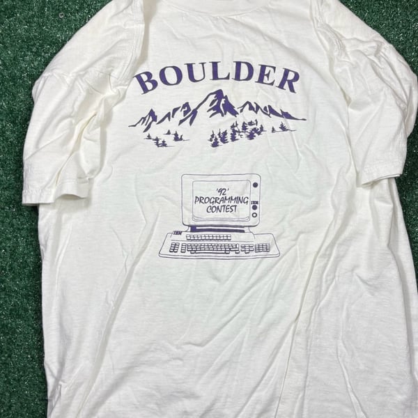 Jerzees Boulder 92 Programming Contest T-Shirt Size XL White