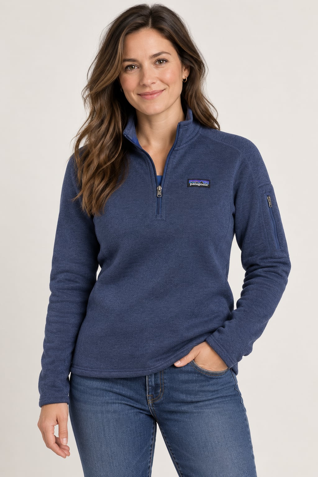 Patagonia Better Sweater 1/4-Zip Size M Blue Fleece Pullover 2