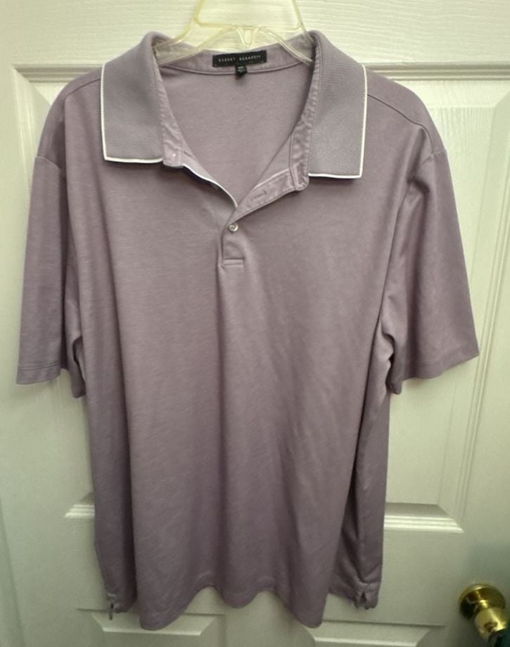 Robert Barakett Polo Shirt XXL Purple Short Sleeve 2