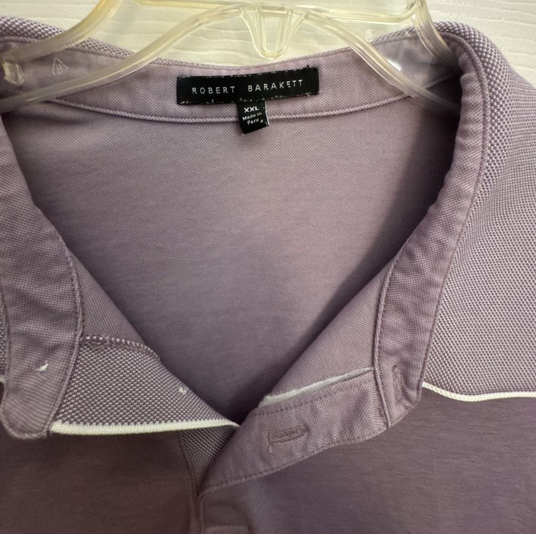 Robert Barakett Polo Shirt XXL Purple Short Sleeve 3