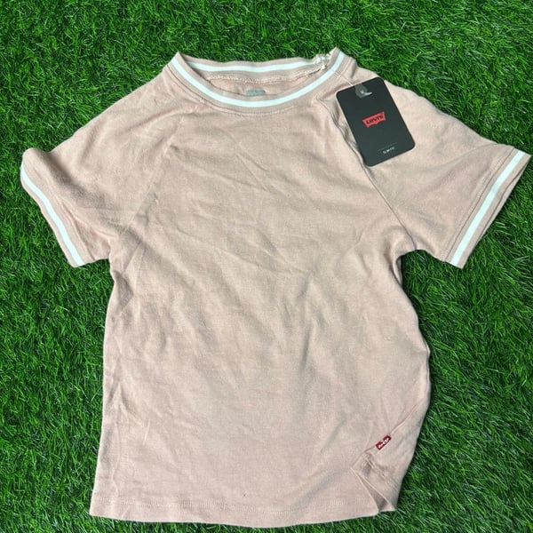 Levi's Short Sleeve Ringer T-Shirt Size S Pale Mauve Slim Fit