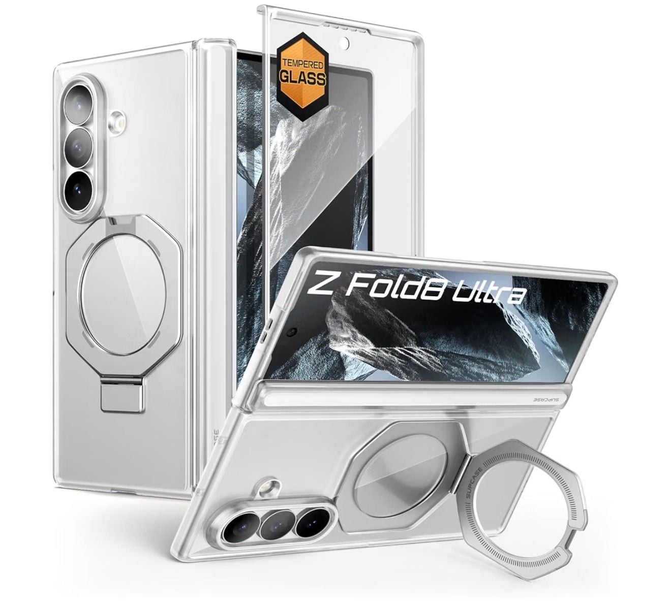 Supcase Samsung Galaxy Z Fold 8 Ultra UB Stand MagSafe Case Clear 1