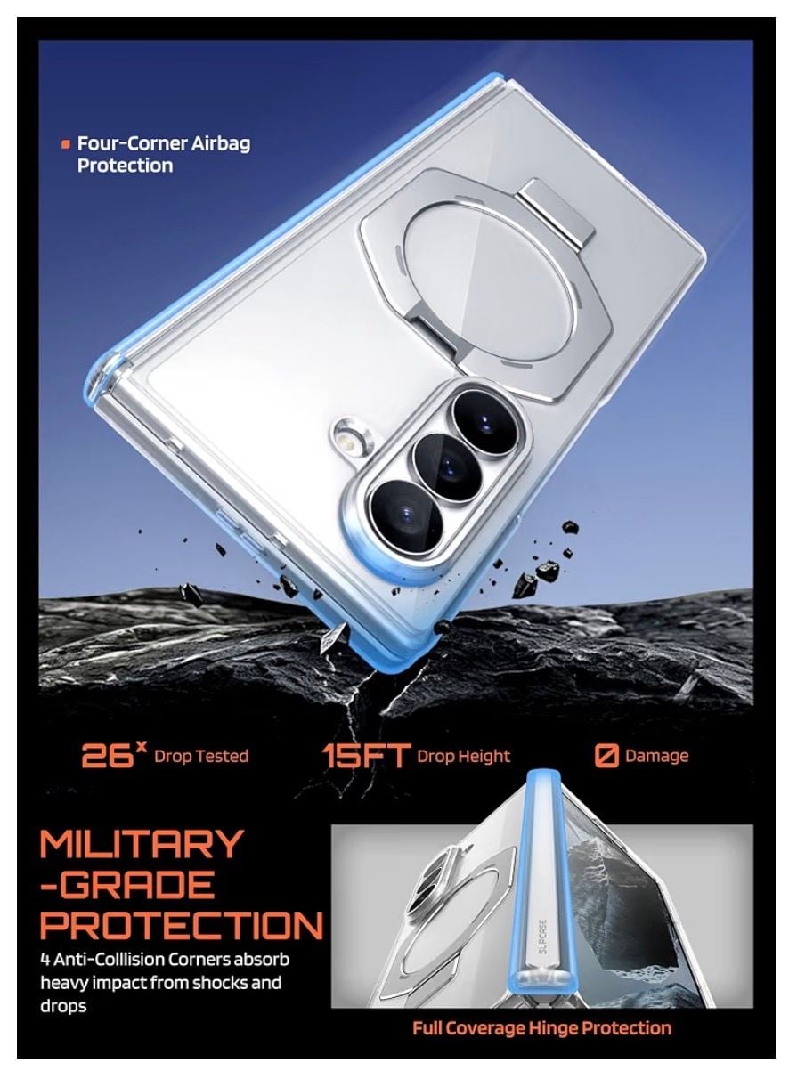 Supcase Samsung Galaxy Z Fold 8 Ultra UB Stand MagSafe Case Clear 5