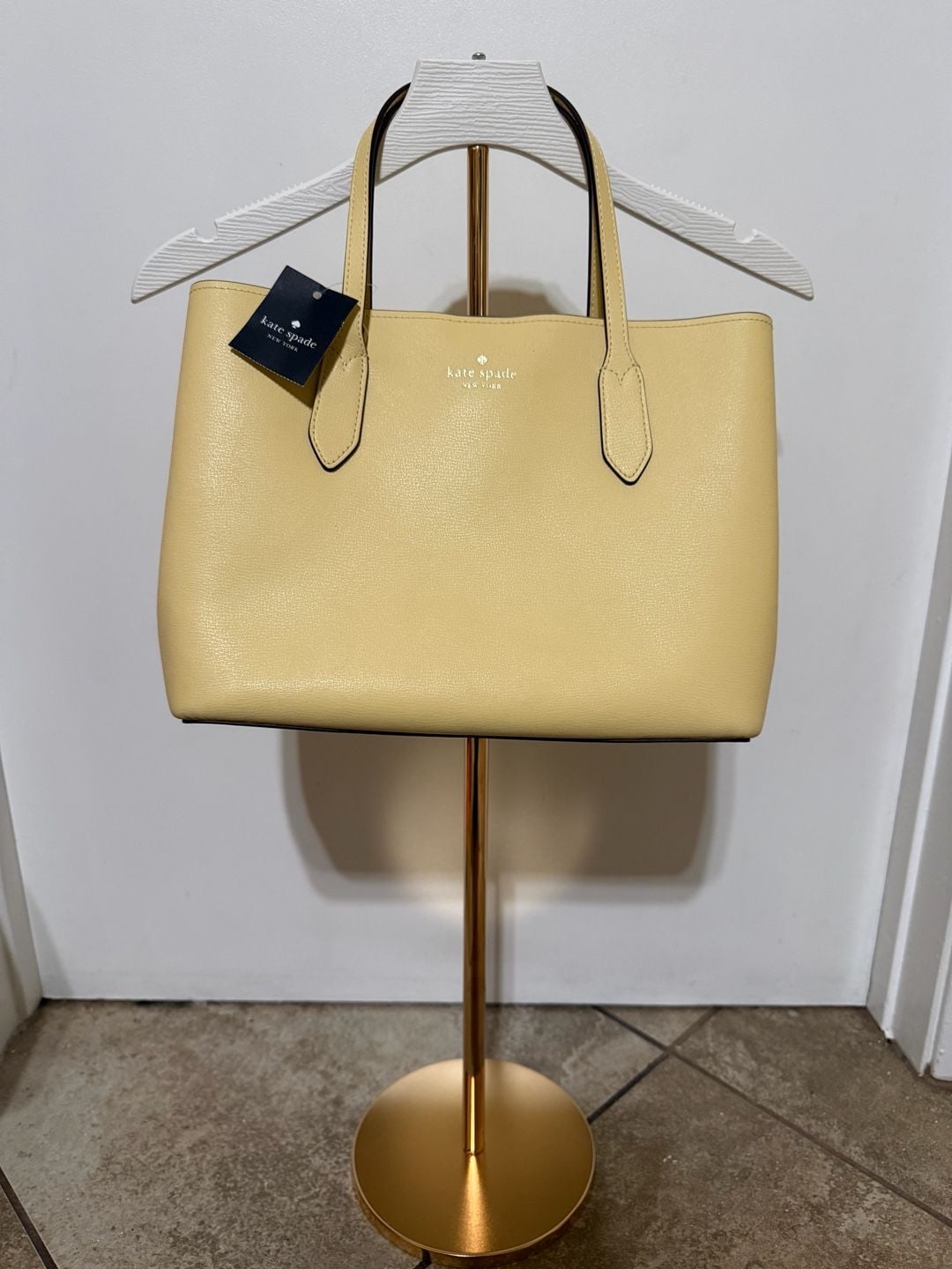 Kate Spade Harper Tote Butter Yellow Leather 3
