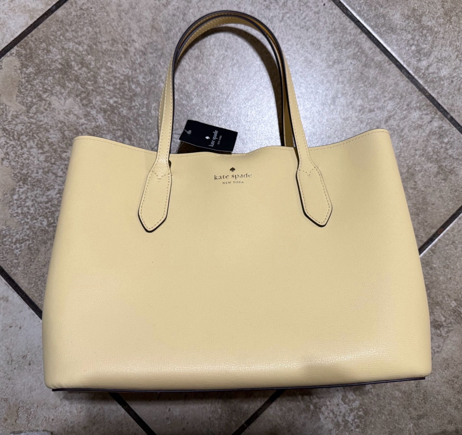 Kate Spade Harper Tote Butter Yellow Leather 6