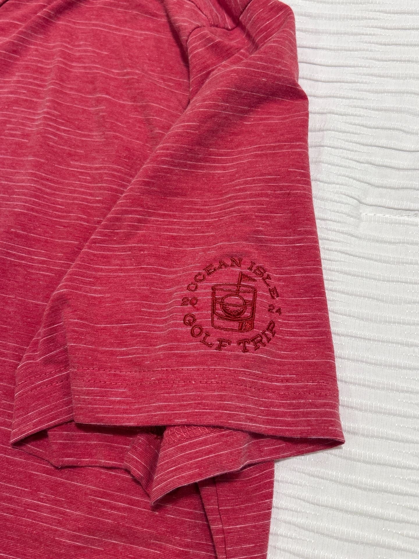 TravisMathew The Heater Golf Polo Size XL Red Heathered Short Sleeve 8