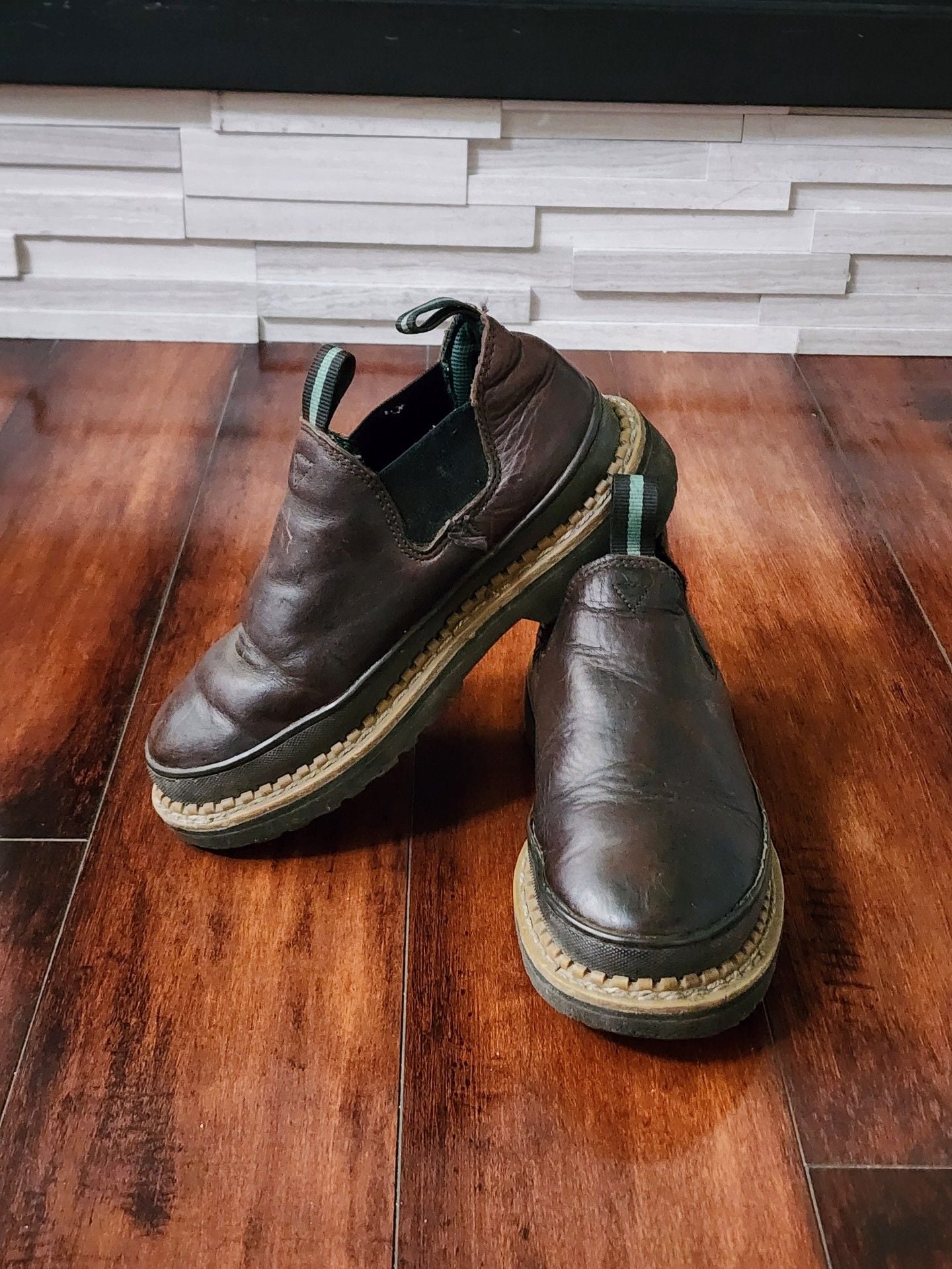Georgia Boot Georgia Giant Romeo Brown Leather Slip-On Boots Size 6.5 M 2