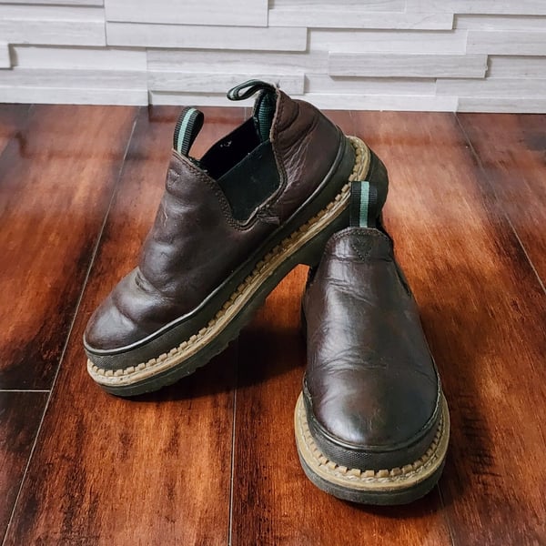 Georgia Boot Georgia Giant Romeo Brown Leather Slip-On Boots Size 6.5 M