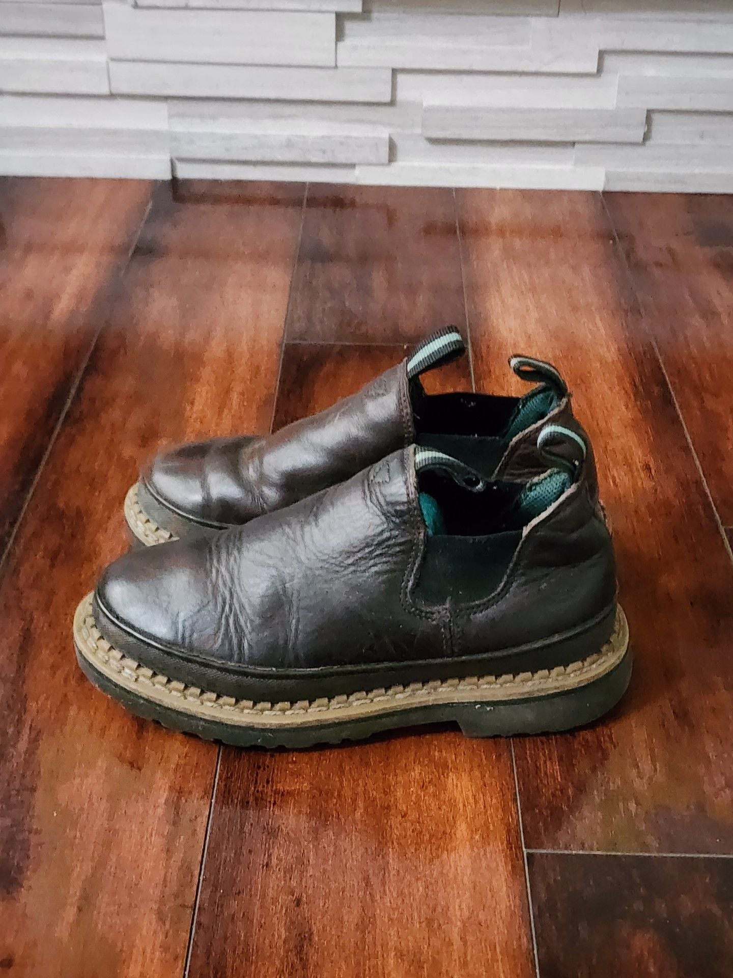 Georgia Boot Georgia Giant Romeo Brown Leather Slip-On Boots Size 6.5 M 4