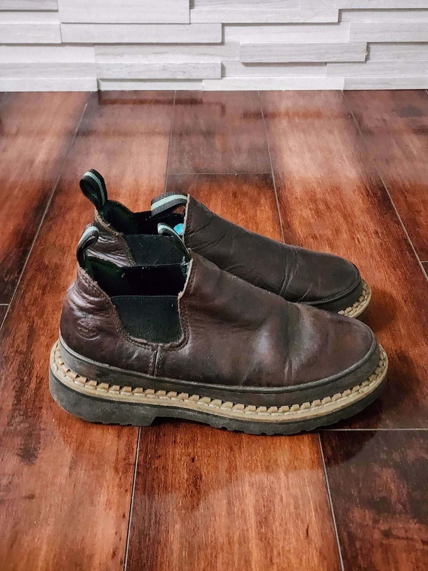 Georgia Boot Georgia Giant Romeo Brown Leather Slip-On Boots Size 6.5 M 6