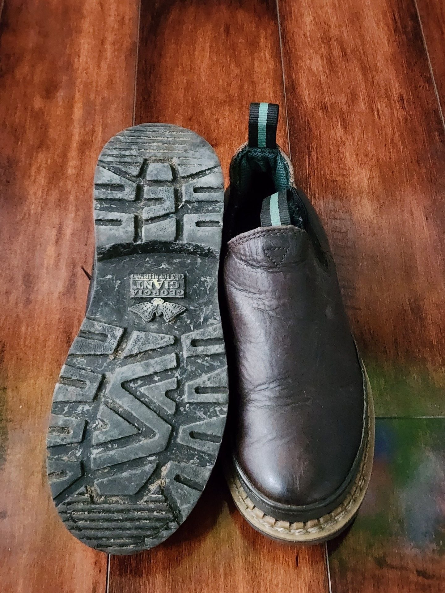 Georgia Boot Georgia Giant Romeo Brown Leather Slip-On Boots Size 6.5 M 8