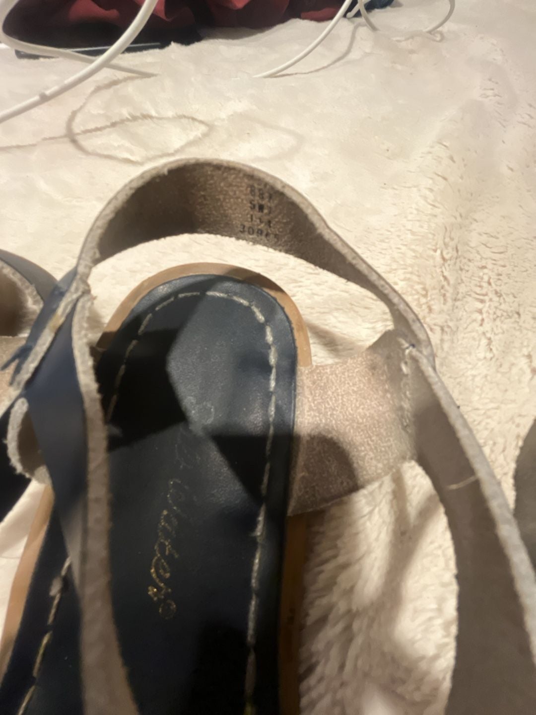 Salt Water Original Sandal Size 8 Big Kid Navy Blue Leather Sandals 4