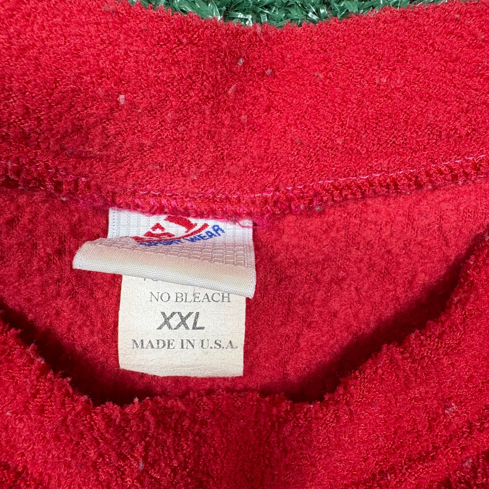 US Sport Wear Santa Monica California Sweatshirt Size XXL Red Terrycloth 6