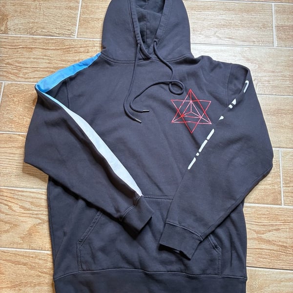 Galactic Federation of Light Hoodie Size M Black Graphic Pullover