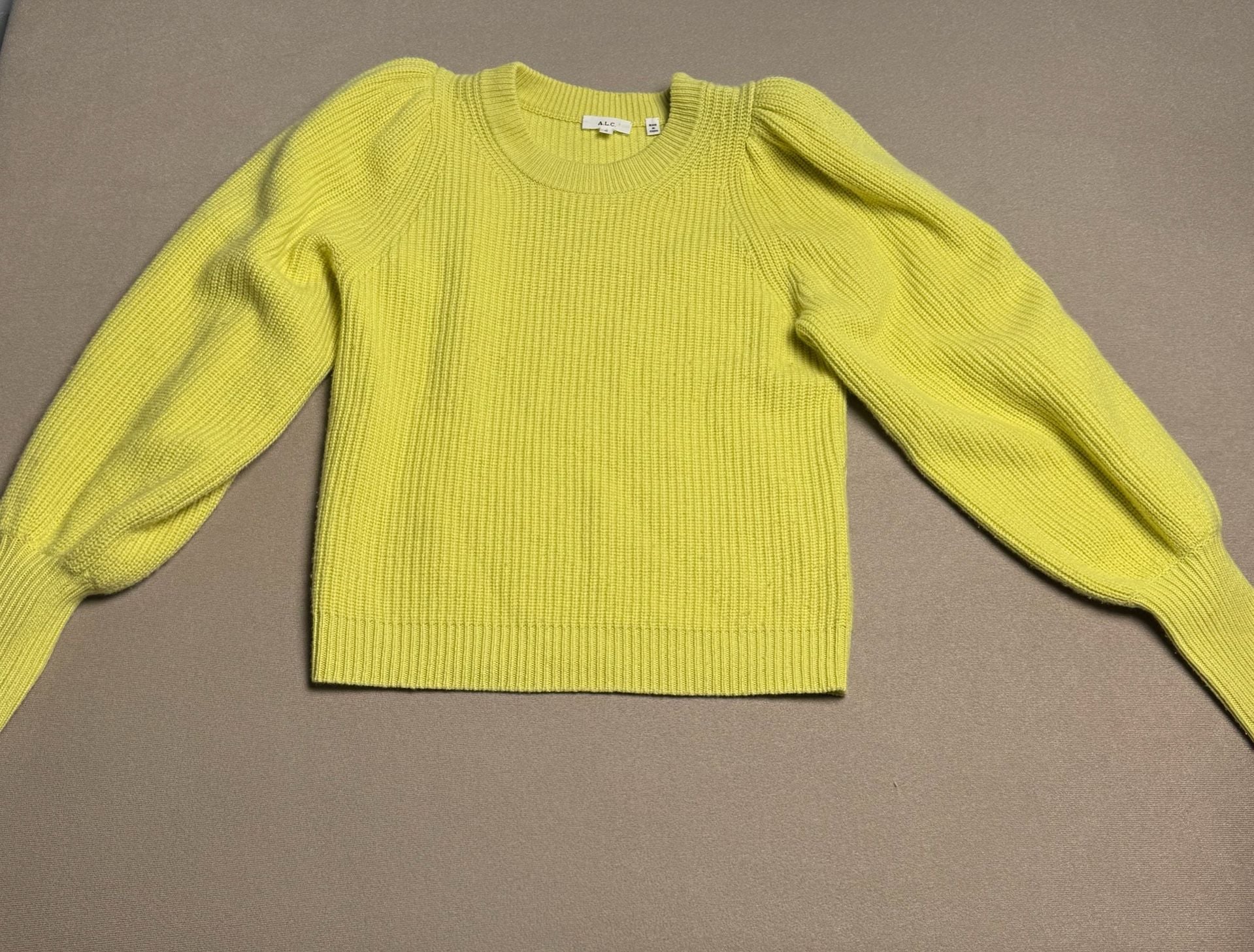 A.L.C. Eliana Sweater Sz Medium Balloon Sleeve Pullover Cashmere Wool Blend ALC 3