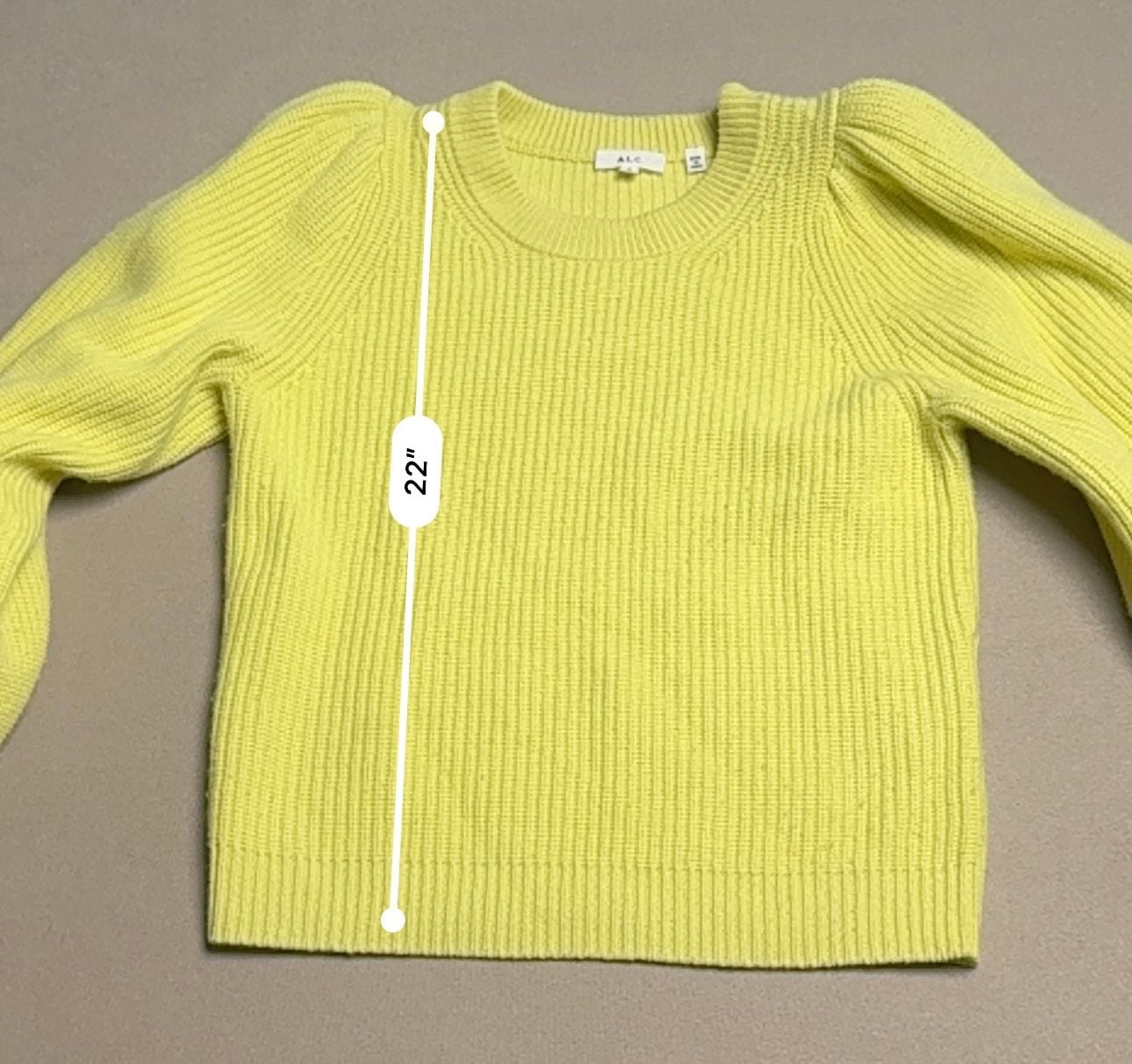 A.L.C. Eliana Sweater Sz Medium Balloon Sleeve Pullover Cashmere Wool Blend ALC 7