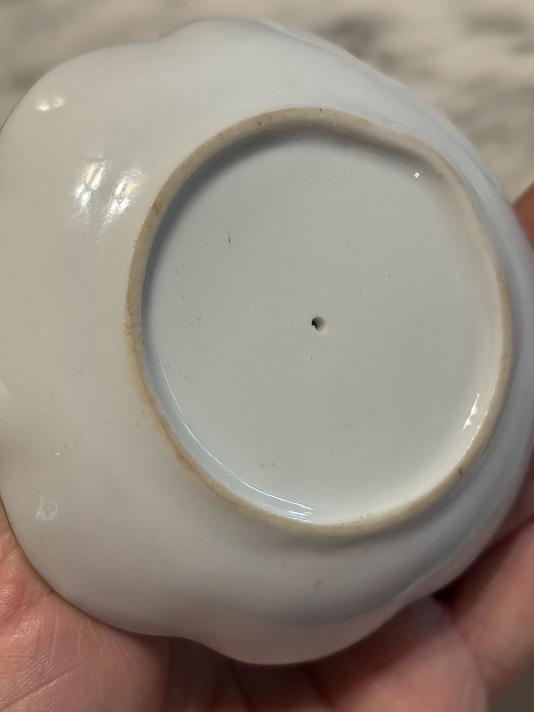Vintage Hand Painted Floral Porcelain Ring Holder Vanity Dish 3