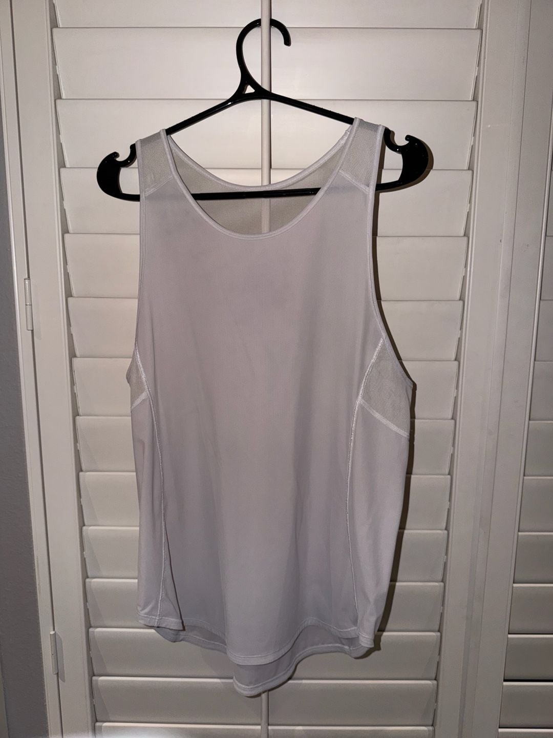 Lululemon Sculpt Tank Top White Mesh Workout Athletic Sleeveless 3
