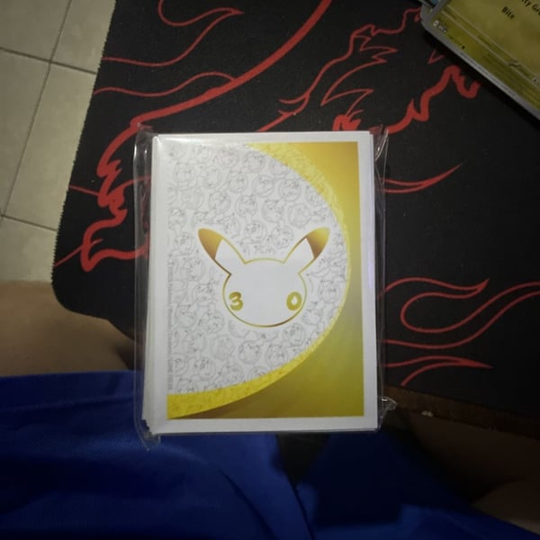Pokemon 30th Anniversary Standard Size Card Sleeves White Gold